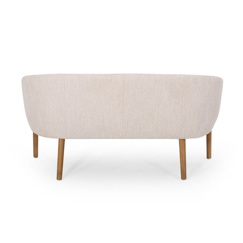 Mid Century Modern Loveseat With Channel Stitched Backrest - R&R Furniture Gallery (Fountain Valley, CA)
