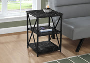 3 Tier Accent Table, Side Marble Look Contemporary & Modern - R&R Furniture Gallery (Fountain Valley, CA)