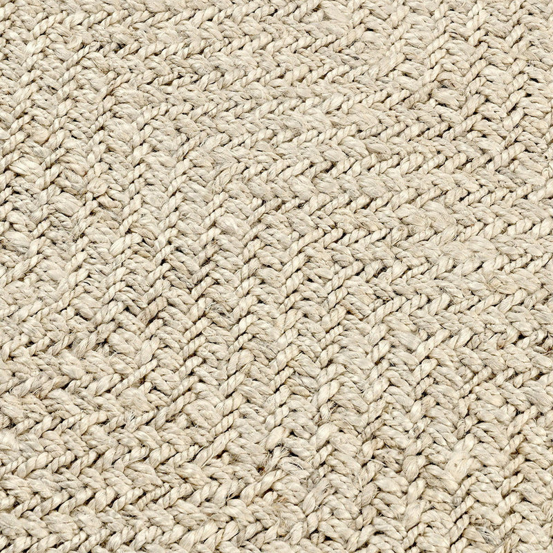 Classic Home herringbone jute rug, natural woven area rug with a textured herringbone pattern, ideal for living spaces.