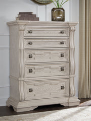 Bruchandi - Five Drawer Chest - Antique White - R&R Furniture Gallery (Fountain Valley, CA)