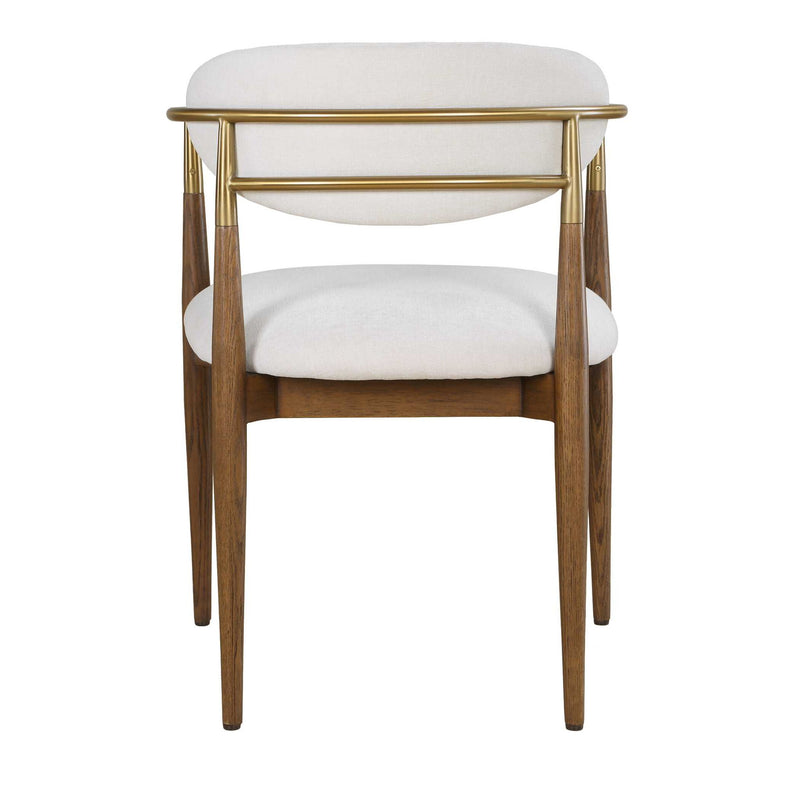 Moxie - Dining Arm Chair - Walnut / White