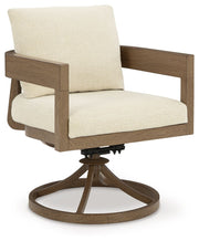 Serene Bay - Swivel Chair With Cushion (Set of 2) - Dark Brown / White - R&R Furniture Gallery (Fountain Valley, CA)