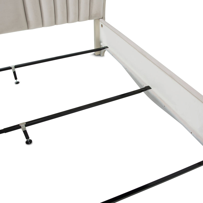 London Place - Velvet Panel Bed - R&R Furniture Gallery (Fountain Valley, CA)