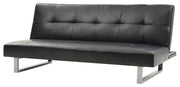 Glory Furniture Chroma sofa bed futon with modern design, featuring a sleek gray fabric upholstery and compact convertible structure.