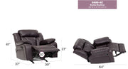 Glory Furniture comfortable rocking motion recliner in a cozy living room setting, showcasing plush cushioning and smooth rocking feature.