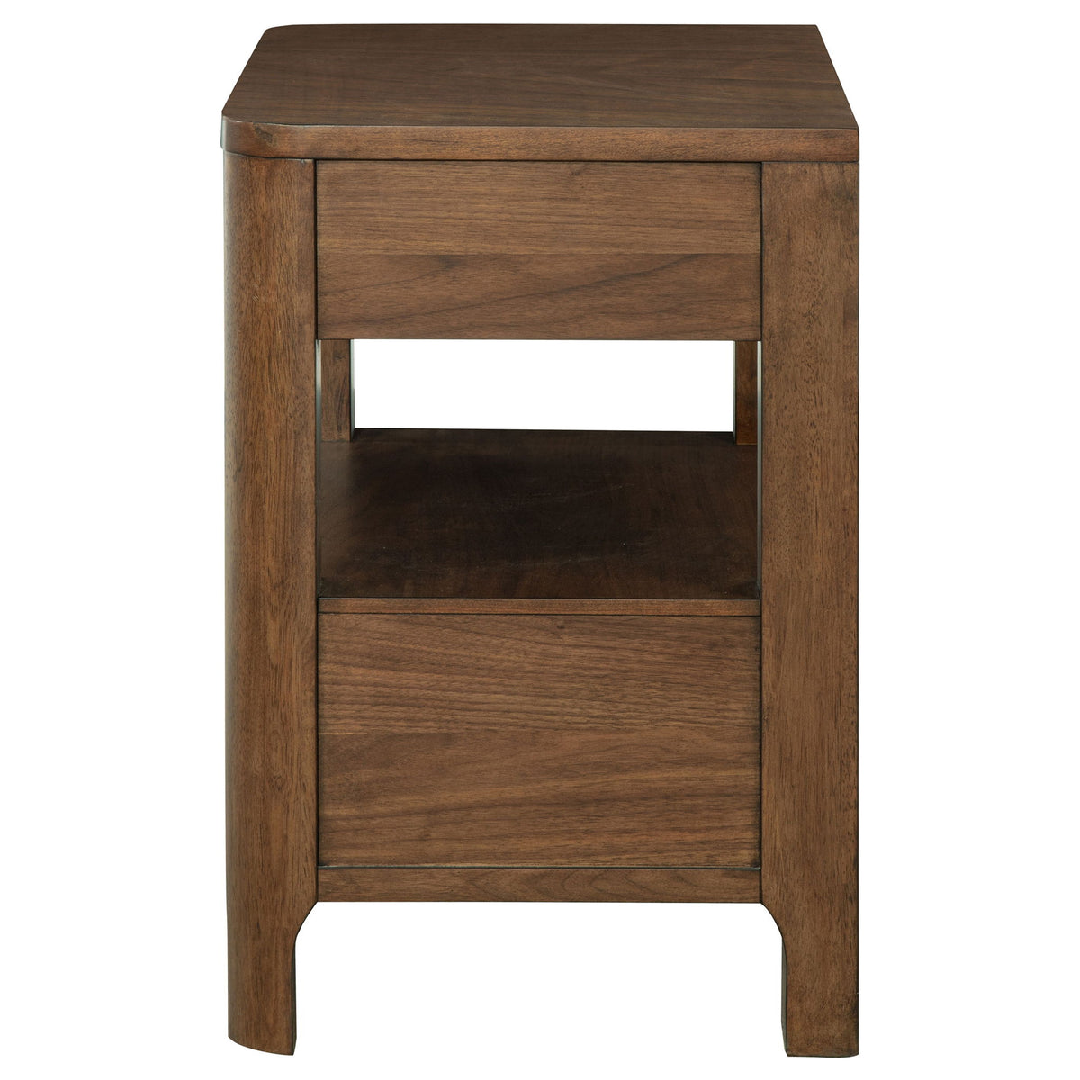 Verona - 2 Drawer Bedside Table With Hidden Storage - Walnut