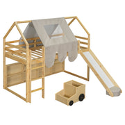 Loft Bed With House Shaped Frame And Tent - R&R Furniture Gallery (Fountain Valley, CA)