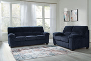 Signature Design by Ashley SimpleJoy living room set featuring stationary sofas and loveseats in a modern, comfortable fabric.