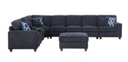 Lily - Sectional Sofa With Ottoman - Black - R&R Furniture Gallery (Fountain Valley, CA)