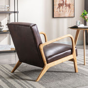 Open Framed Armchair With Cushioning Brown - Dark Brown - R&R Furniture Gallery (Fountain Valley, CA)
