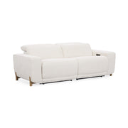 Darrow - Upholstered Power Recliner Sofa - Ivory - R&R Furniture Gallery (Fountain Valley, CA)
