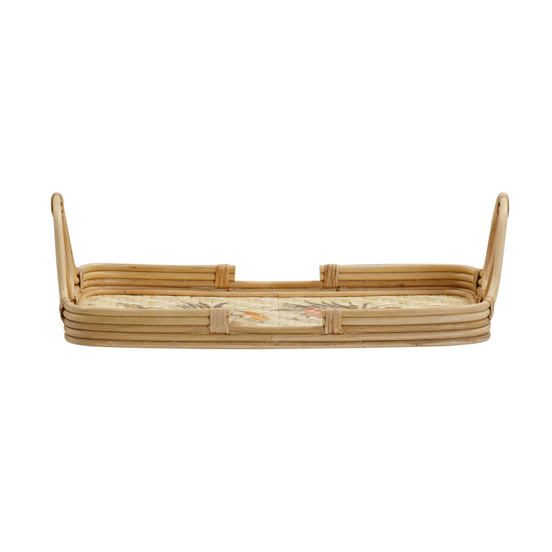 Corey - Floral Bamboo Tray - Multi - R&R Furniture Gallery (Fountain Valley, CA)