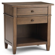 Carlton - Bedside Table - Rustic Natural Aged Brown - R&R Furniture Gallery (Fountain Valley, CA)