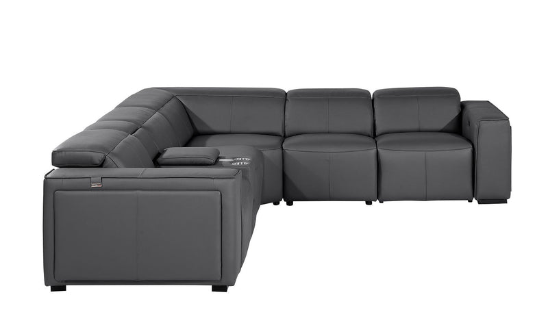 1224 - 6-Piece L-Shaped Sectional Sofa In With 3 Power Recliners & Power Headrests
