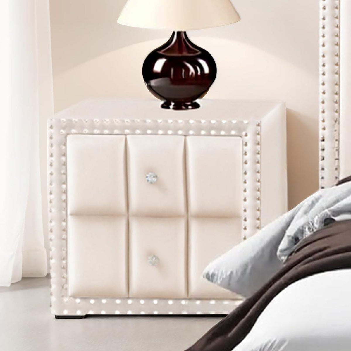 Farese - Nightstand, Beige