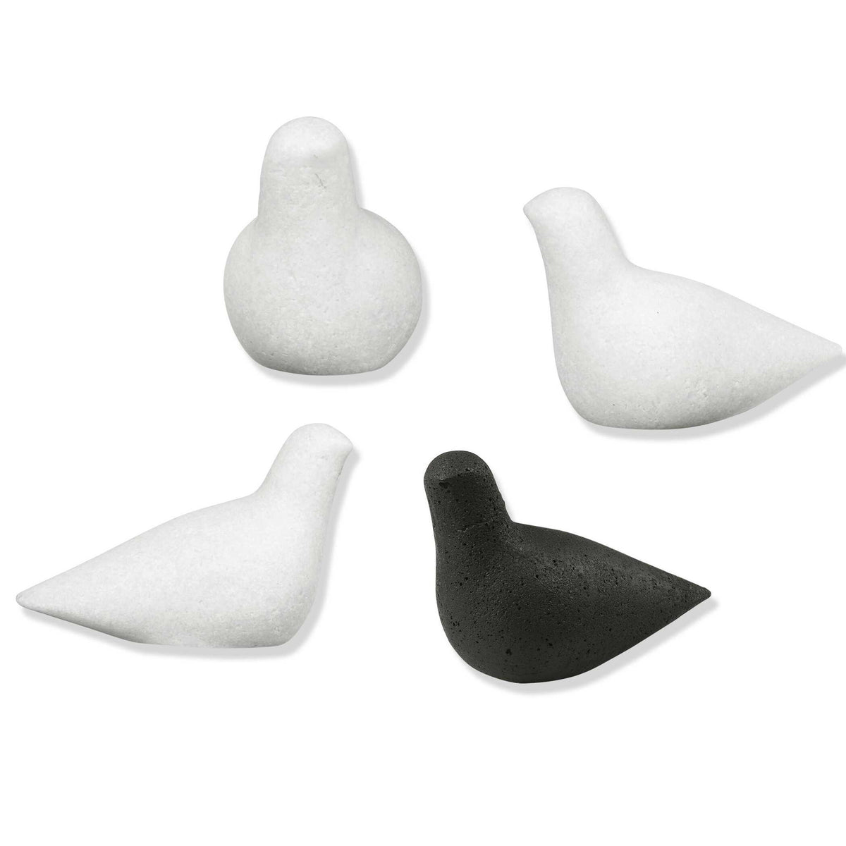 Flock - Sculpture (Set of 4) - Black / White