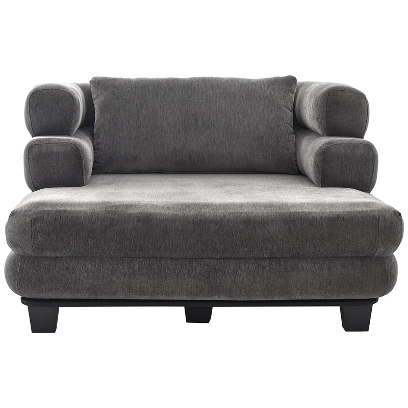 Noble House oversized chaise lounge sofa bed with deep seat and layered armrests, modern and comfortable for living space.