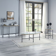 Brantley - Sofa Table - Clear Glass & Sandy Gray - R&R Furniture Gallery (Fountain Valley, CA)