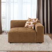 Zoey - Modular - RF Arm Chair With Pillow - Chocolate Suede - R&R Furniture Gallery (Fountain Valley, CA)