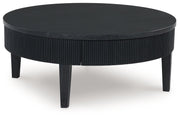 Marstream - Round Cocktail Table - Black - R&R Furniture Gallery (Fountain Valley, CA)