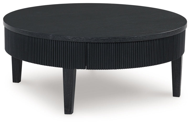 Marstream - Round Cocktail Table - Black - R&R Furniture Gallery (Fountain Valley, CA)