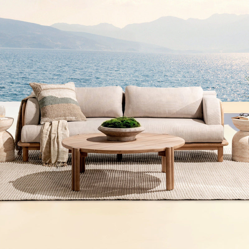 Oliver - Outdoor Round Coffee Table - Butterscotch - R&R Furniture Gallery (Fountain Valley, CA)