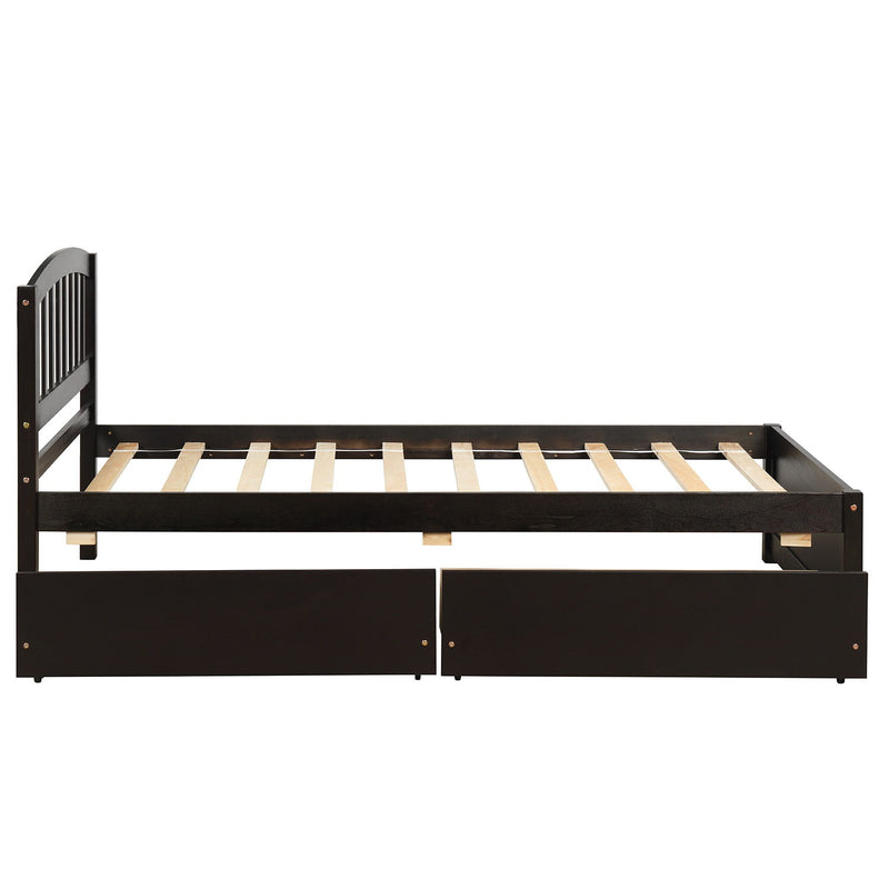 Platform Bed & Headboard, Footboard And Wood Slat Support - R&R Furniture Gallery (Fountain Valley, CA)