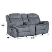 Zubaida - Loveseat w/USB Dock & Console (Glider & Motion) - R&R Furniture Gallery (Fountain Valley, CA)