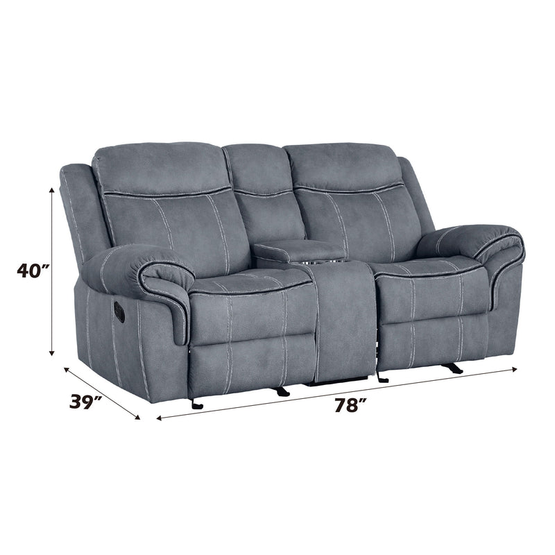 Zubaida - Loveseat w/USB Dock & Console (Glider & Motion) - R&R Furniture Gallery (Fountain Valley, CA)