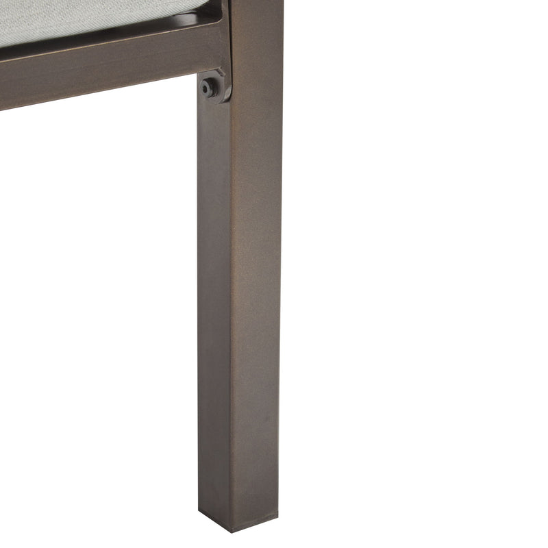 2 Pieces Outdoor Metal Patio Club Chair, Patio Furniture Arm Chair With Cushion, Modern Outdoor Furniture Deep Seating For Porch, Garden, Backyard, Balcony - Brown / Light Gray - R&R Furniture Gallery (Fountain Valley, CA)