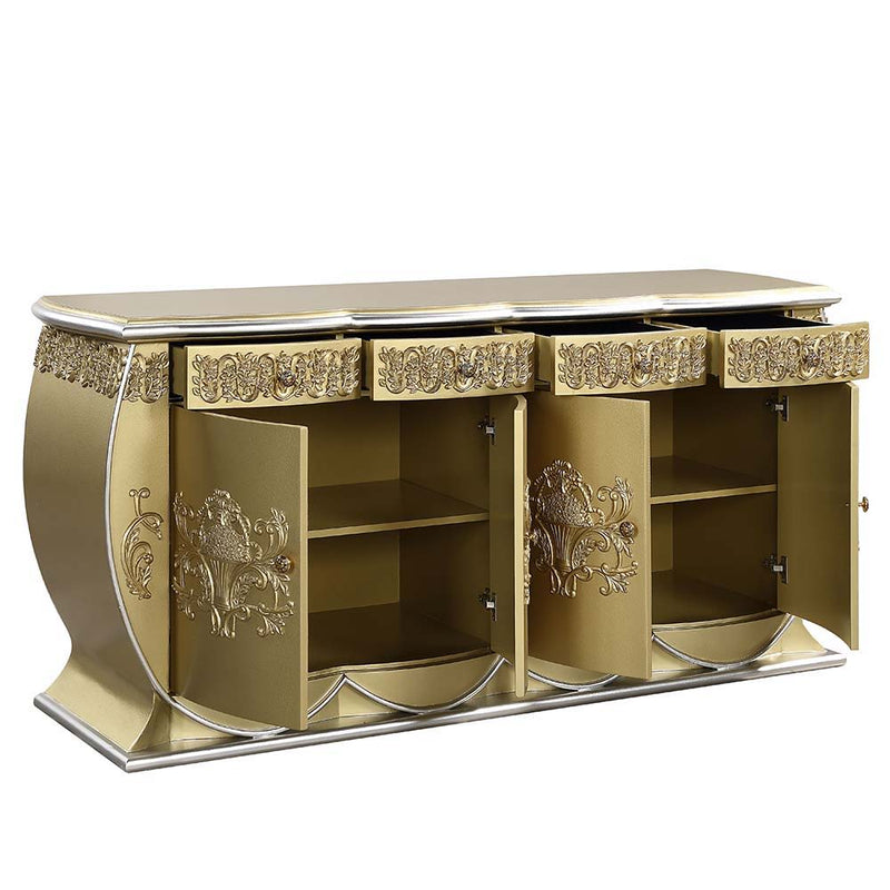 Bernadette - Server - Gold - R&R Furniture Gallery (Fountain Valley, CA)