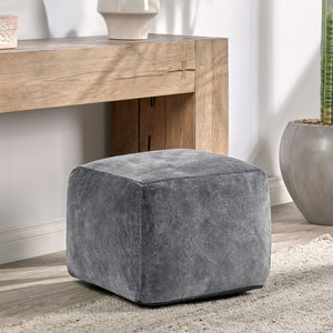 Villa Heirloom velvet accent pouf in a plush, rounded design