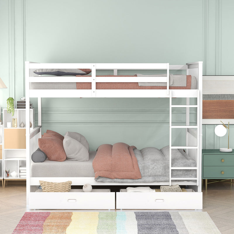 Bunk Bed With Ladders And 2 Storage Drawers - R&R Furniture Gallery (Fountain Valley, CA)