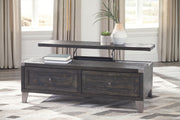Todoe - Lift Top Cocktail Table - Dark Gray - R&R Furniture Gallery (Fountain Valley, CA)