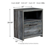 Baystorm - One Drawer Night Stand - R&R Furniture Gallery (Fountain Valley, CA)