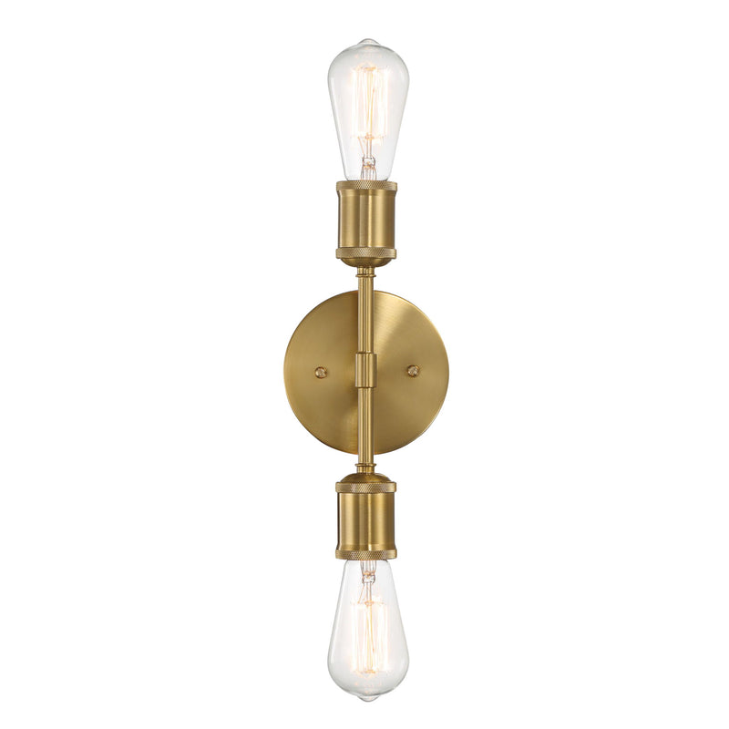 Reverie - Double Lights Bathroom Wall Sconce Over Mirror - Clear / Gold - R&R Furniture Gallery (Fountain Valley, CA)