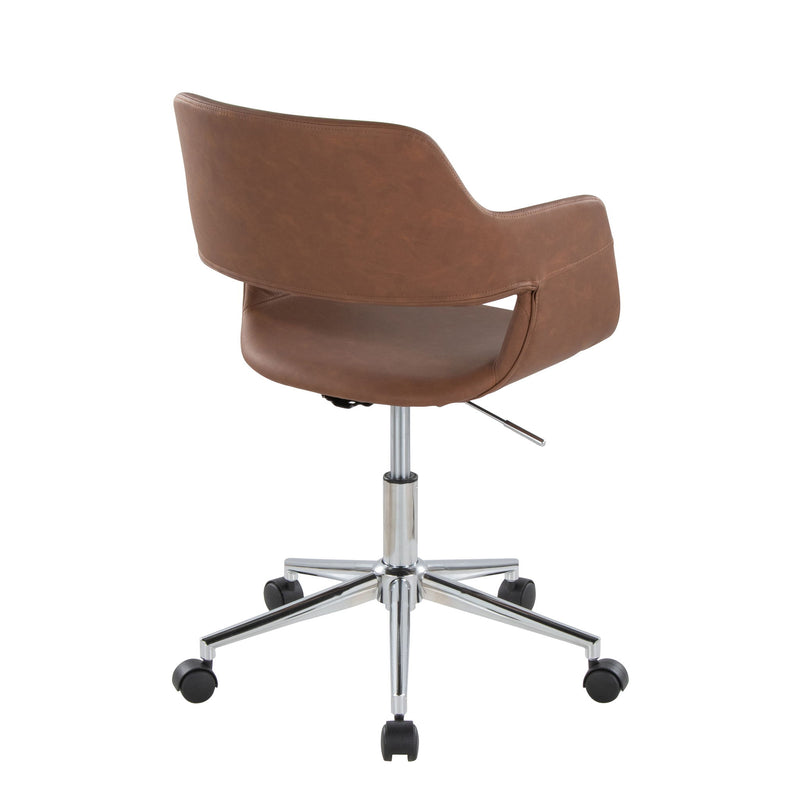 Lumi Source Margarite contemporary office task chair with black upholstery and adjustable height, designed for desk workspace comfort.