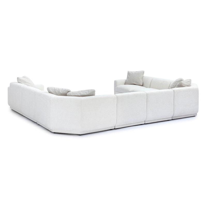 Perry - Modular Large U-Sectional - Cream - R&R Furniture Gallery (Fountain Valley, CA)