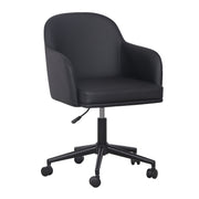 TOV Furniture Sydney desk chair with black upholstered seat, metal base, and modern ergonomic design.