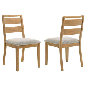 Duncan Ladder Back Dining Side Chair Washed Oak (Set of 2)