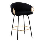 Lumi Source Claire contemporary glam counter stool set of 2 with modern design and stylish upholstery.