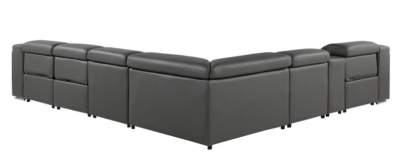 1116 - Power Reclining Italian Leather Sectional - R&R Furniture Gallery (Fountain Valley, CA)