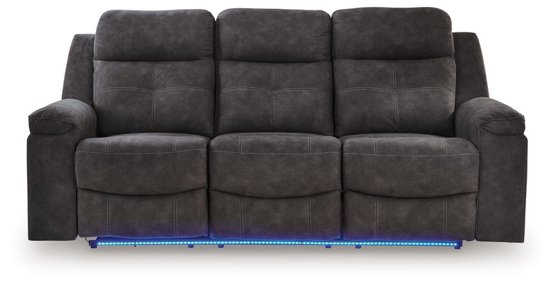 Brysonview - Reclining Sofa - Charcoal - R&R Furniture Gallery (Fountain Valley, CA)