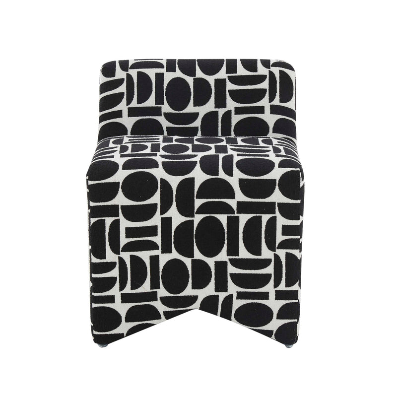 Pippa - Geometric Jacquard Weave Stool - R&R Furniture Gallery (Fountain Valley, CA)