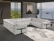 1126 - 8-Piece U-Shaped Sectional Sofa In With 4 Power Recliners & Power Headrests - R&R Furniture Gallery (Fountain Valley, CA)