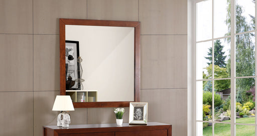 Modern Burlington wall mirror by Glory Furniture featuring a sleek, transitional design with a stylish frame.