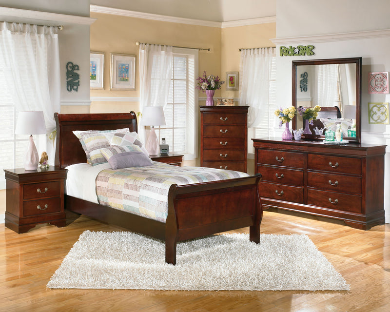 Alisdair - Two Drawer Night Stand - Reddish Brown - R&R Furniture Gallery (Fountain Valley, CA)