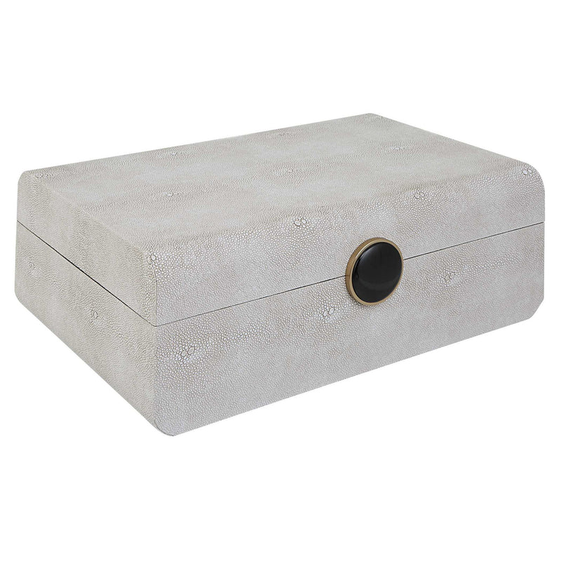 Lalique Art Deco box by Uttermost featuring intricate glass design with decorative basket-style shape and elegant craftsmanship