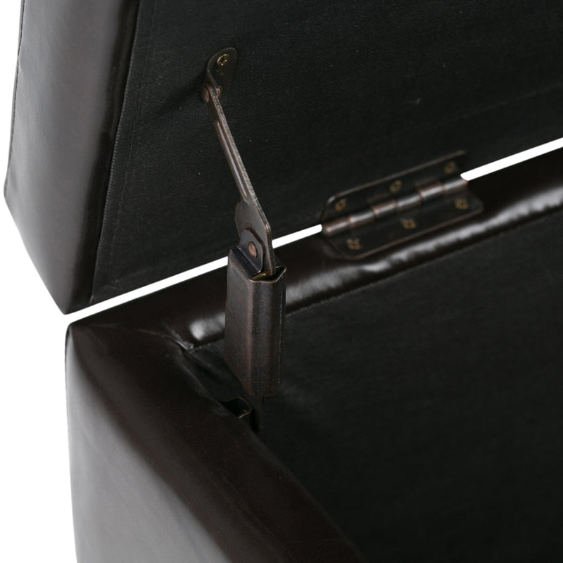 Hamilton - Storage Ottoman - Coffee Brown - R&R Furniture Gallery (Fountain Valley, CA)