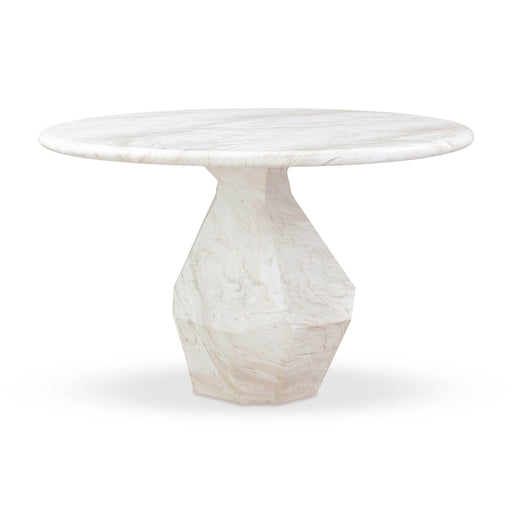 Esme - 48" Indoor / Outdoor Round Dining Table - White - R&R Furniture Gallery (Fountain Valley, CA)